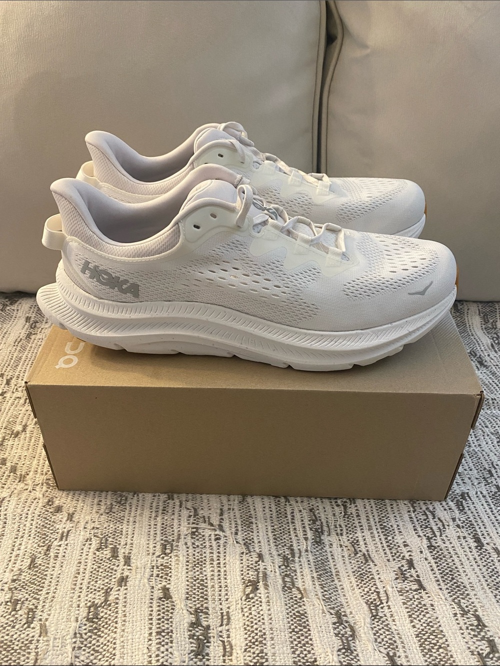 New Men’s HOKA Kawana Running Shoes White Size 12.5 NWOB